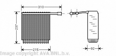 AVA QUALITY COOLING vov125 -  Испаритель, кондиционер